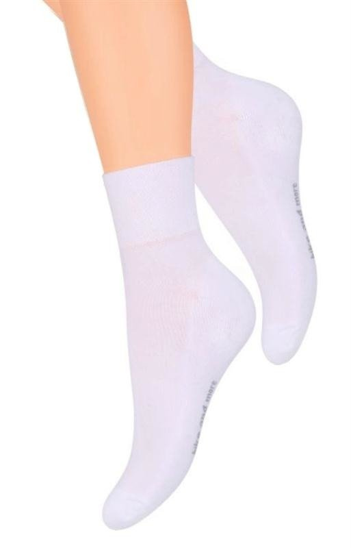 Czarne skarpetki sportowe Steven 040 z frotte w stopie