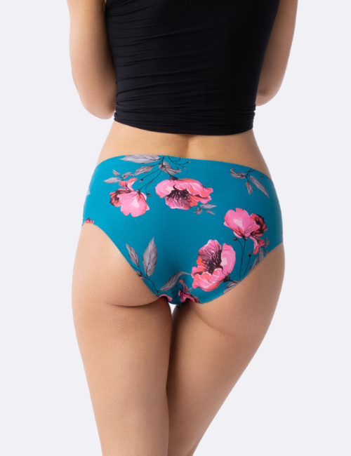 Bezszwowe figi w kwiaty Julimex WILD ROSE CLASSIC