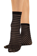 Damskie skarpetki w czarne paski Fiore IZZY 20 den