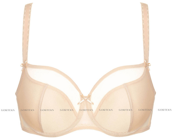 Miękki beżowy biustonosz z fiszbinami Gorteks Zara/B2/V2