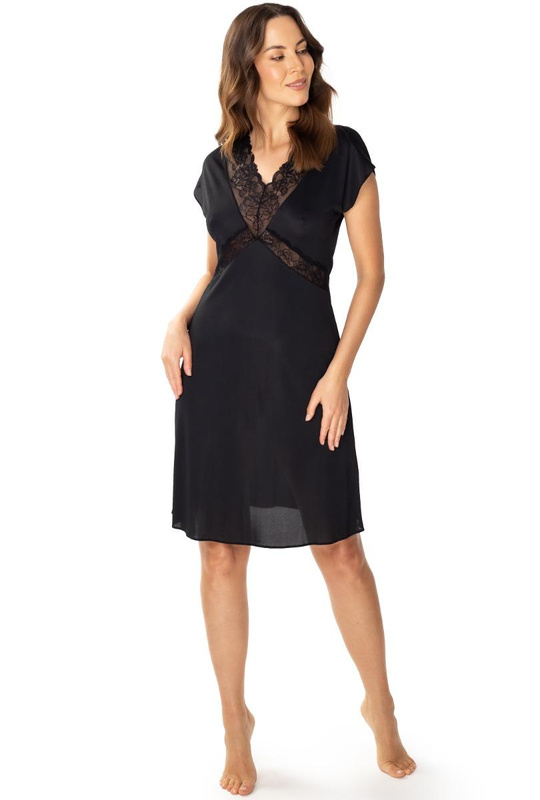 Koszula nocna Octawia 6650 Czarny - Mewa