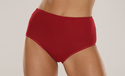 Gładkie wysokie bawełniane figi De Lafense bordo 018 Sara