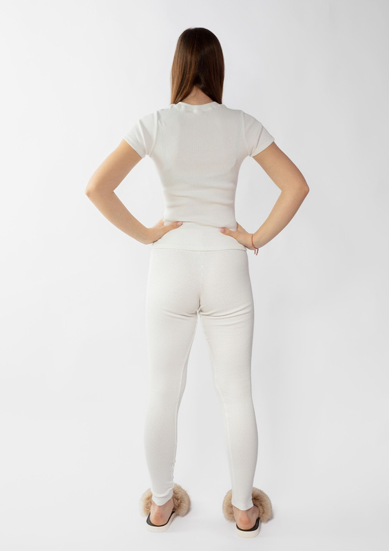 Komplet Halima - róż bawełna prążki - Dkaren