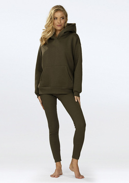 Komplet Oseye - khaki bawełna gruba i prążki - Dkaren