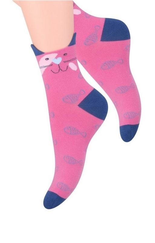 Jasne skarpetki we wzorki Steven 099