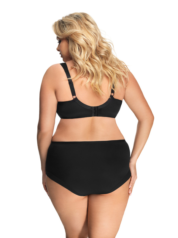 Czarny miękki biustonosz z ramiączkami z pianką Gorsenia K441 LUISSE