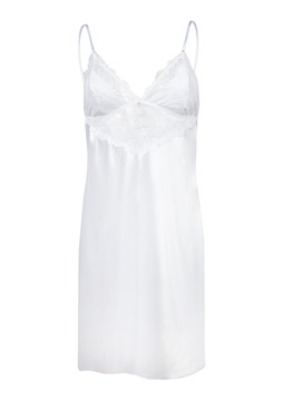 Halka FRANCES - satyna biały - Dkaren