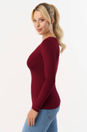 Bluzka damska Babell MANATI na długi rękaw BORDO 