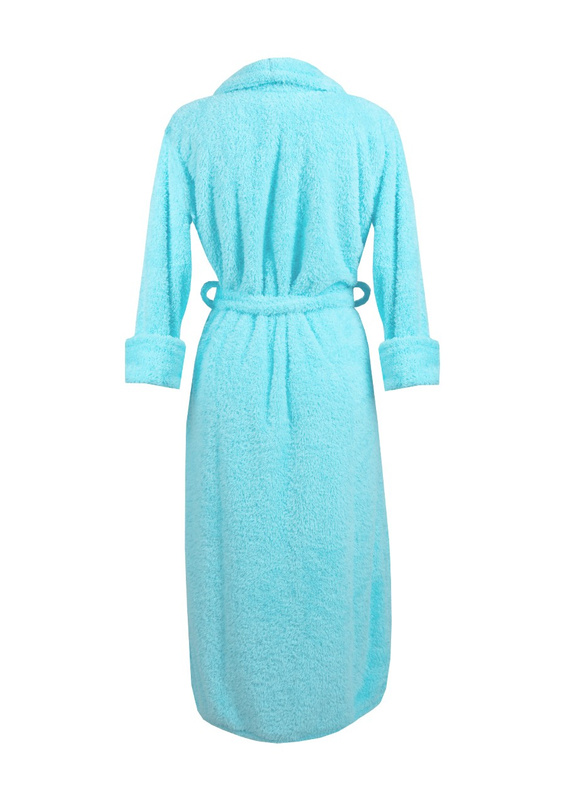 Puchaty szlafrok/ podomka ELIZA DŁUGA - puch turkus - Dkaren