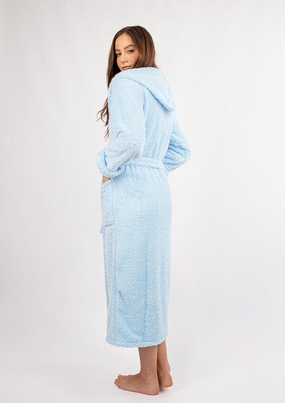 Szlafrok/Podomka DIANA DŁUGA - puch błękit - Dkaren