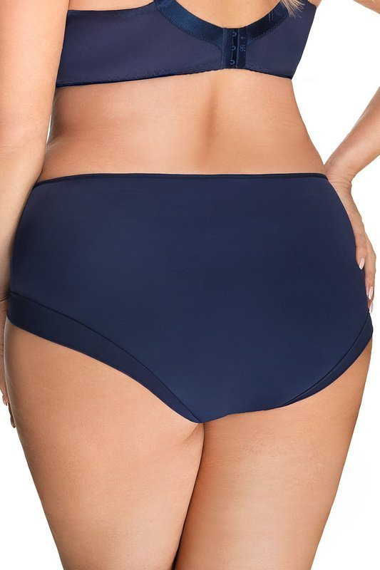 Granatowe figi z koronkowymi wstawkami Gorsenia K442 LUISSE