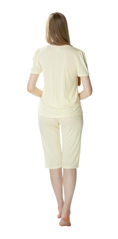 Damska dwuczęściowa piżama Matylda 3639 kremowy - Mewa