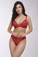 Koronkowy biustonosz Unikat JULIET soft czerwony