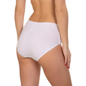 Białe bawełniane gładkie figi damskie Lama - 400 Bikini