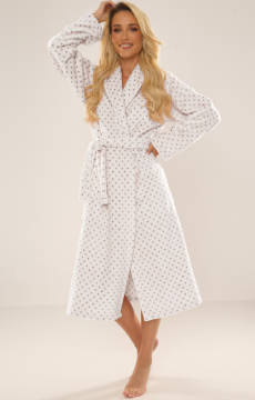 Długi miękki szlafrok damski De Lafense 548 Melanie