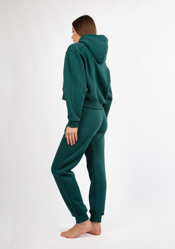 Ciepły komplet dresowy, bawełniany Dk-k-b16 zieleń Dkaren