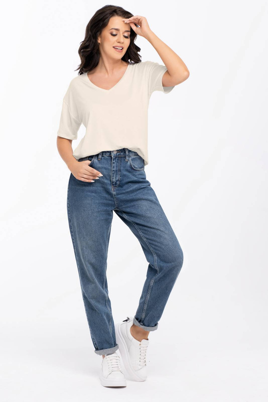 Luźna koszulka damska Babell PATTY WANILIA