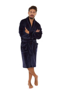 Granatowy szlafrok męski De Lafense 716 Rafael