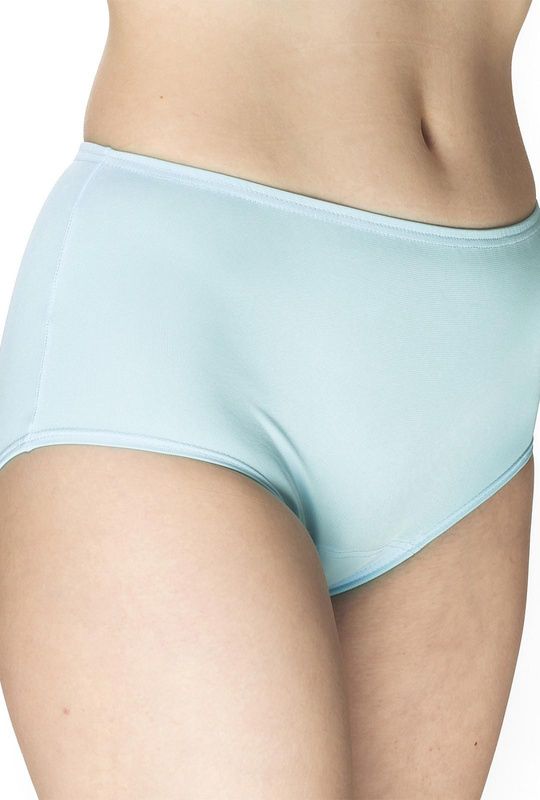 Gładkie figi damskie Eliza z wysokim stanem 4134 niebieski - Mewa