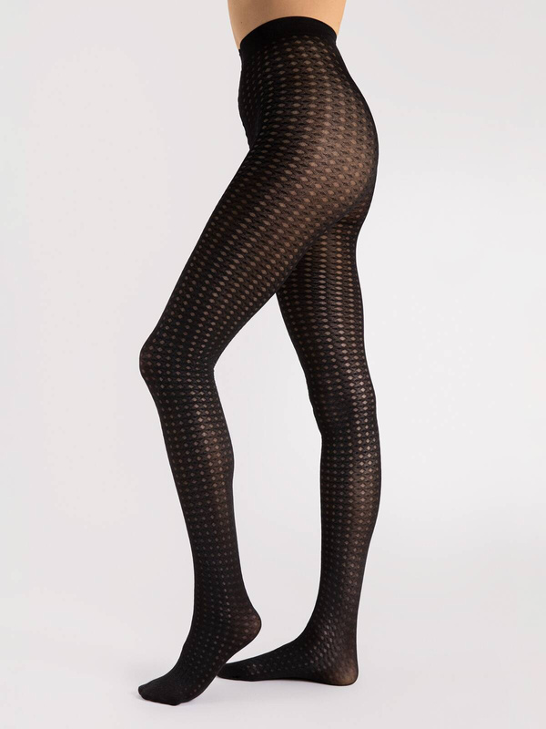 Grube ażurowe wzorzyste rajstopy Fiore MOONRISE 60 DEN