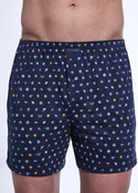 Granatowe i niebieskie luźne bokserki we wzorek Cornette Comfort