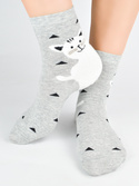 Skarpety bawełniane kot sb159 mix - Noviti