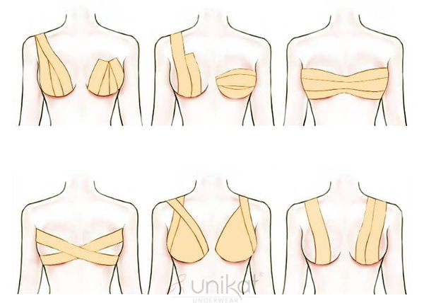 Unikat taśma do oklejania i modelowania biustu beżowa