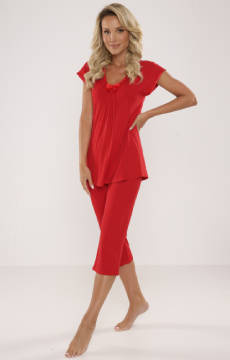 Piżama 3/4  De Lafense  884 KOLEKCJA VISA 