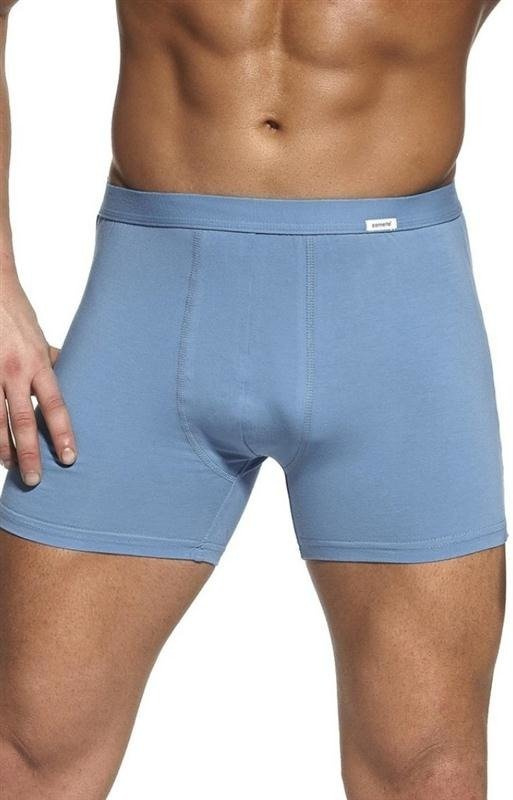 Gładkie bokserki Cornette Authentic jeansowy