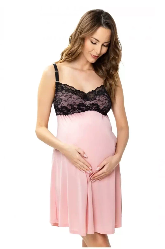 Ciążowa koszula nocna z odpinanymi ramiączkami Mewa 6550 JASMIN