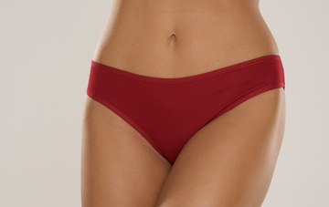 Gładkie klasyczne bawełniane figi De Lafense 004 BORDO