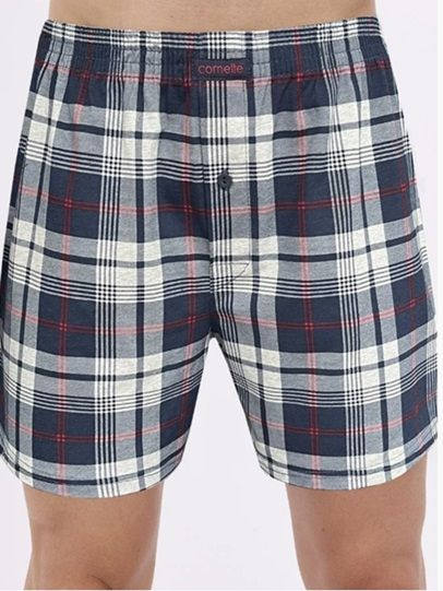 Luźne bokserki w jasną kratkę Cornette Comfort 303/308/319/310/305