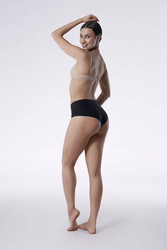 Gładkie bezszwowe czarne figi Julimex BRASIL MAXI