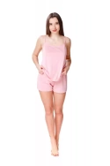 Różowa gładka piżama Mewa Kamelia 6463