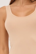 Beżowa bezszwowa koszulka damska Gatta - Tank Top