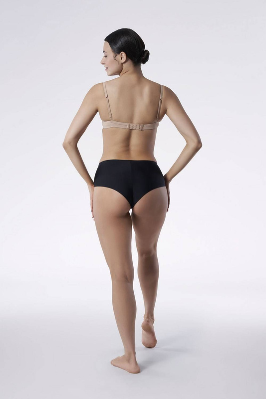 Gładkie bezszwowe czarne figi Julimex BRASIL MAXI