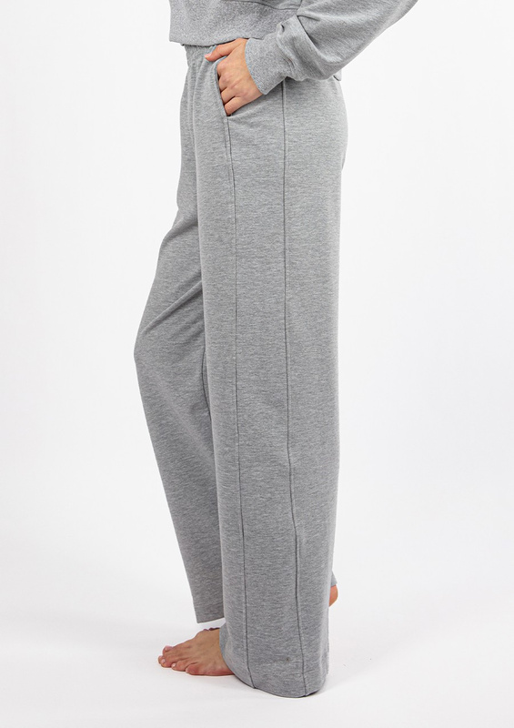 Bawełniane spodnie dresowe DK-K-B23 - szary Dkaren