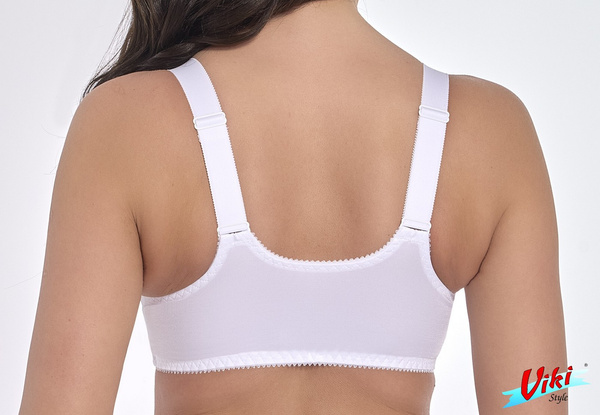 Miękki biały biustonosz zapinany z przodu Viki 586 ZUZA