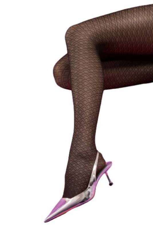 Wzorzyste rajstopy Fiore Night Fever 30 DEN