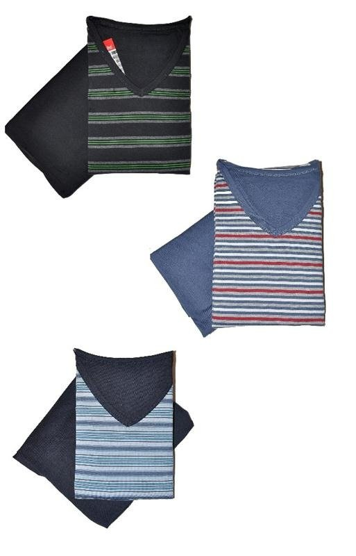 Niebieska piżama męska w paski Cornette 139 Various