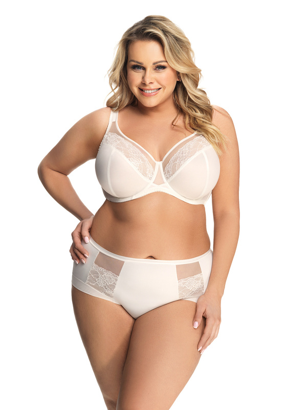 Kremowy miękki biustonosz z ramiączkami z pianką Gorsenia K441 LUISSE