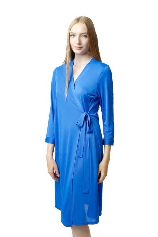 Elegancki peniuar damski Wiktoria 6386 szafir - Mewa