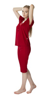 Damska dwuczęściowa piżama Matylda 3639 burgundowy - Mewa