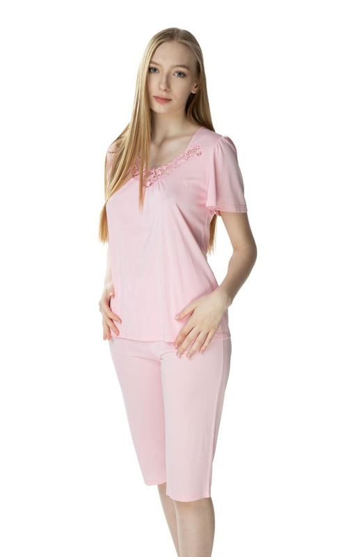 Damska dwuczęściowa piżama Matylda 3639 różowy - Mewa