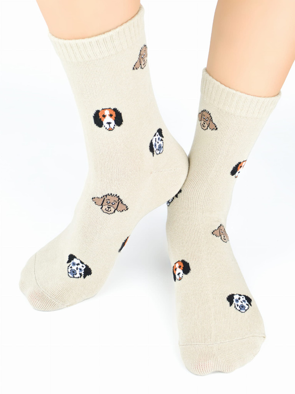 Skarpety bawełniane w pieski Noviti SB157 MIX