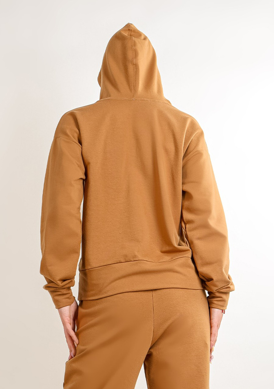 Modna bluza z kapturem DK-K-B8 - niebieski bawełna - Dkaren