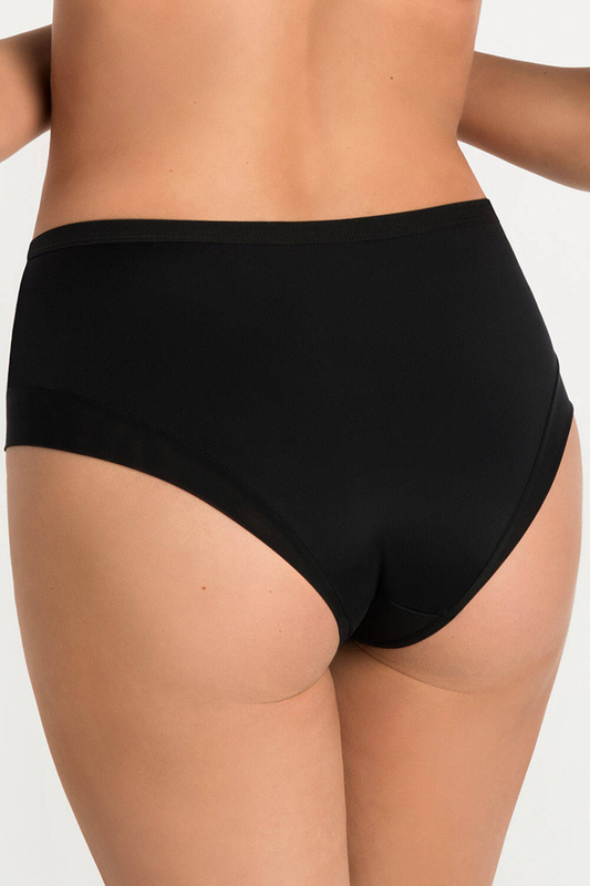 Czarne figi z beżowymi wstawkami Gorsenia K442/1 LUISSE