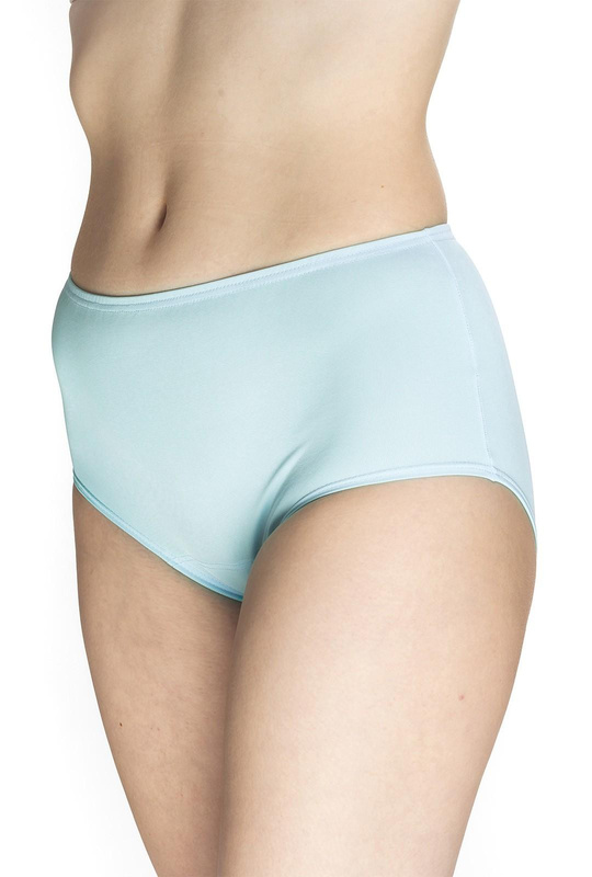 Gładkie figi damskie Eliza z wysokim stanem 4134 niebieski - Mewa