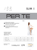 Klasyczne cienkie rajstopy damskie Perte Slim 8 den / ciemny beż