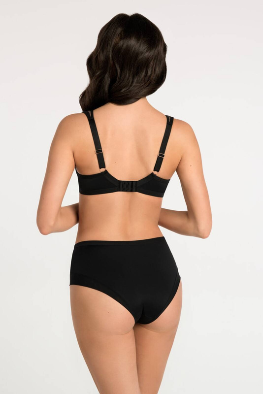 Czarne figi z beżowymi wstawkami Gorsenia K442/1 LUISSE